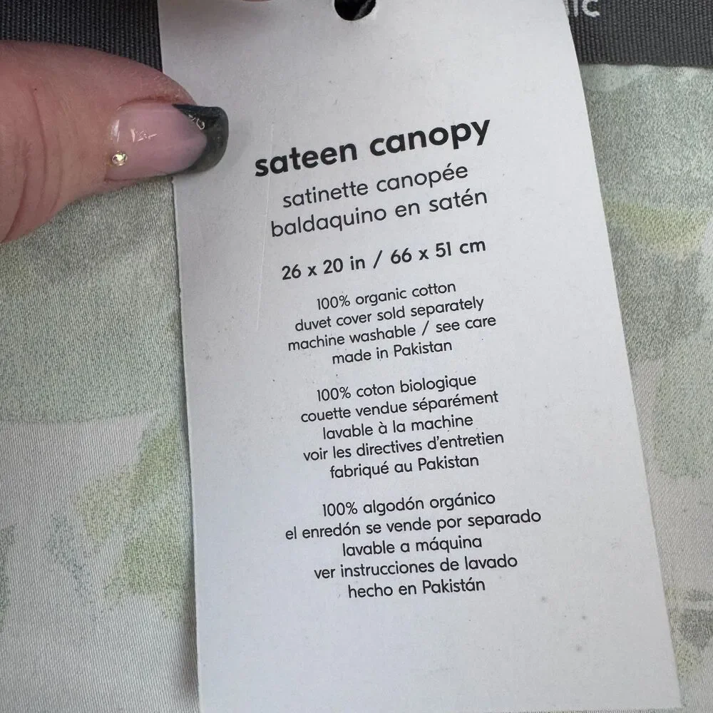 West Elm Sateen Canopy Organic Cotton Abstract Print Standard Sham Storm Blue